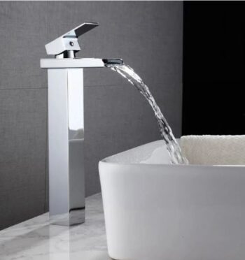 Krom Çanak Lavabo Bataryası Havza Model Uzun/yüksek Lavabo Musluğu Çift Girişli Armatür