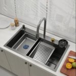 Fonksiyonel Akıllı Evye Seti Antresit Spirali Batarya Bardakyıkama Musluk Paslanmazçelik