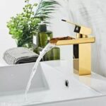 Gold Lavabo Bataryası Yeni Havza Model Yüksek Kalite Altın Lavabo Musluğu Çift Girişli Armatür