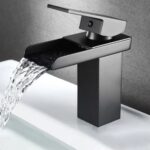 Siyah Lavabo Bataryası Yeni Havza Model Yüksek Kalite Lüks Lavabo Musluğu Çift Girişli Armatür