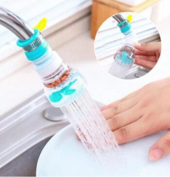 Su Tasarrufu Sağlayan Pervaneli Musluk Ucu Pratik Kullanışlı Plastik Renkli Oynar Başlık 360 Derece