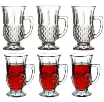 Paşabahçe 55671 İstanbul Kulplu Çay - Kahve Bardak 150 cc - 6 Adet