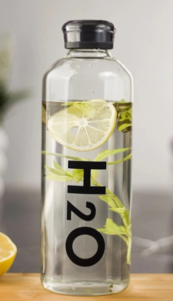 Tohana H2O Borosilikat Cam Matara 1 Litre Siyah