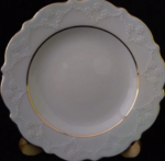 Porland Porselen Parlak Altın Yaldızlı 2 File Pasta Tatlı Tabağı 20 Cm - 6 Adet