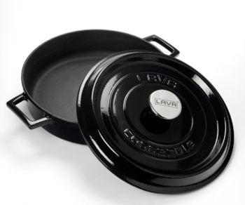 Lava Demir Döküm Trendy Serisi Kısa Pilav Tenceresi Siyah - 24 Cm