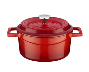 Lava Demir Döküm Trendy Serisi Derin Tencere Kırmızı - 20 Cm