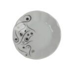 Porland Çay Tabağı Siyah Beyaz Yakamoz Model 6li