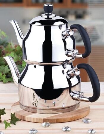 Özkent K-330 Symbol Mini Sade Çaydanlık - Siyah