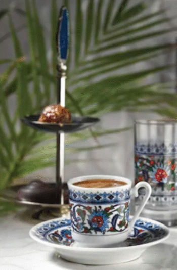 Miraçer Kütahya Porselen Topkapı Çini Desenli Fincan Takımı